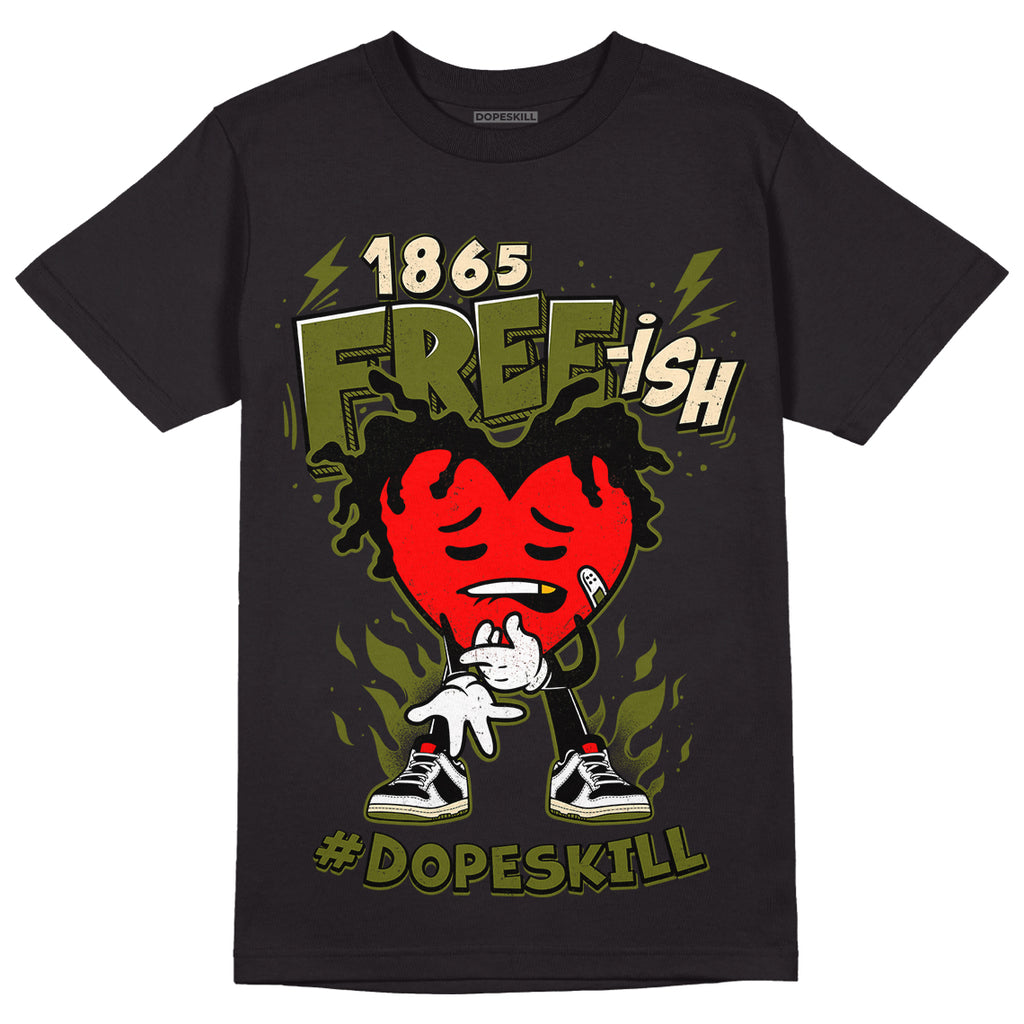 Travis Scott x Jordan 1 Low OG “Olive” DopeSkill T-Shirt Free-ish Graphic Streetwear - Black