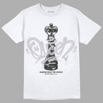 Jordan 11 Retro Low Cement Grey DopeSkill T-Shirt Queen Chess Graphic Streetwear - White