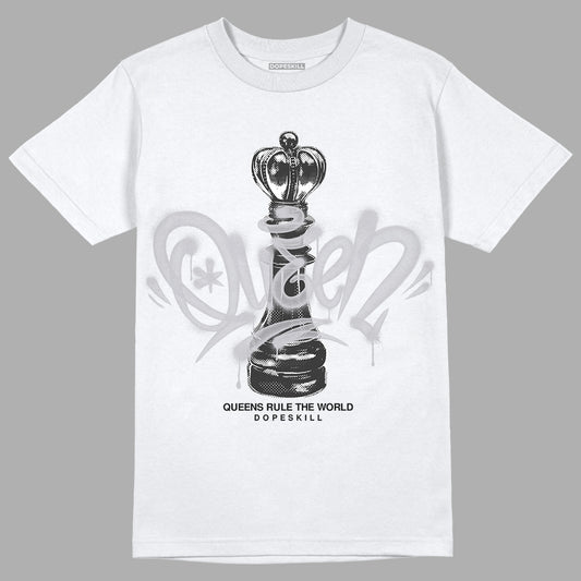 Jordan 11 Retro Low Cement Grey DopeSkill T-Shirt Queen Chess Graphic Streetwear - White