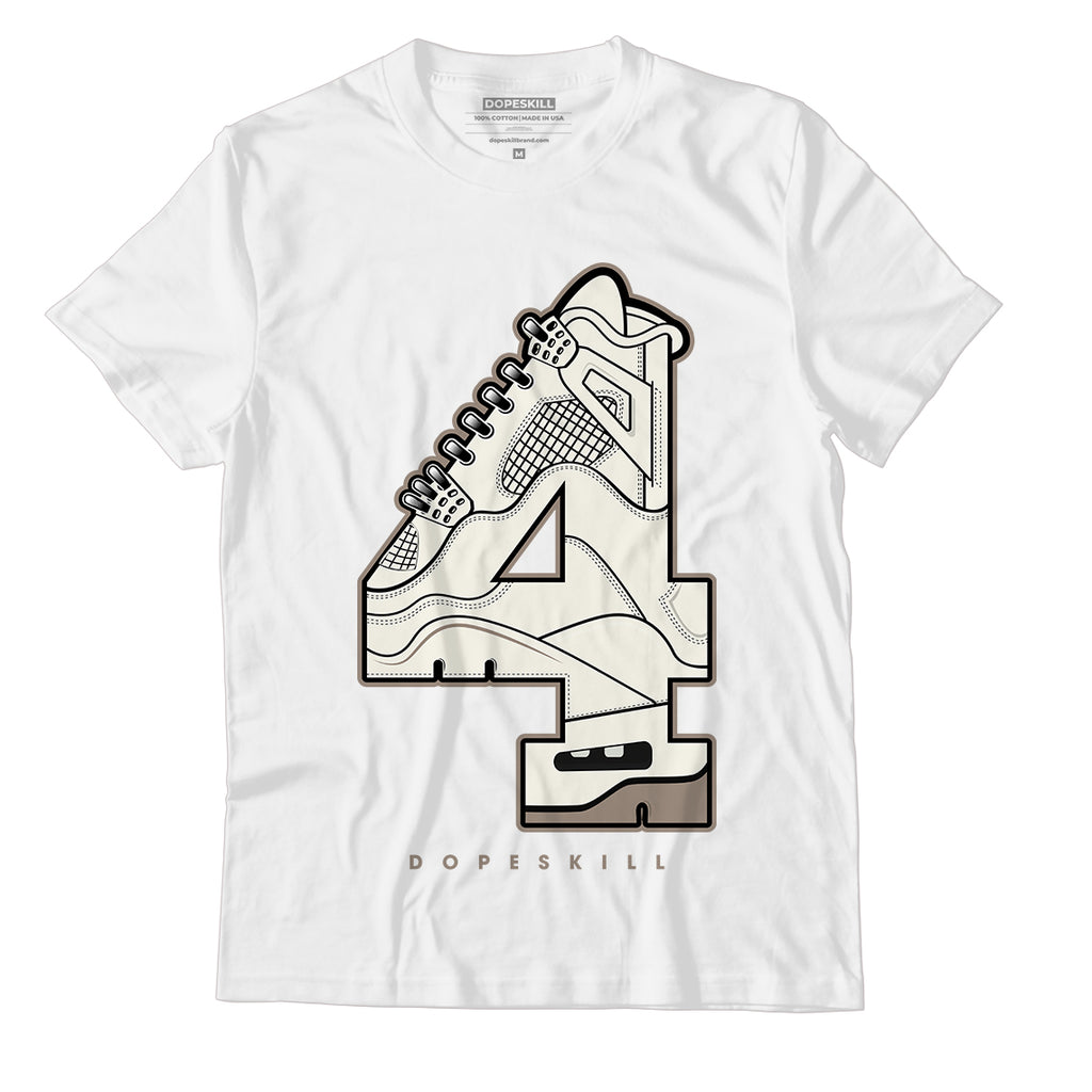 Jordan 4 Sail Canvas DopeSkill T-Shirt No.4 Graphic - White 
