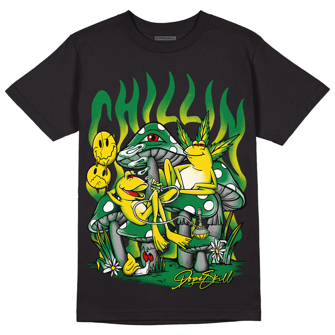 Dunk Low Reverse Brazil DopeSkill T-Shirt Chillin Graphic - Black