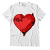 AJ 9 Chile Red DopeSkill T-Shirt Heart AJ 9 Graphic