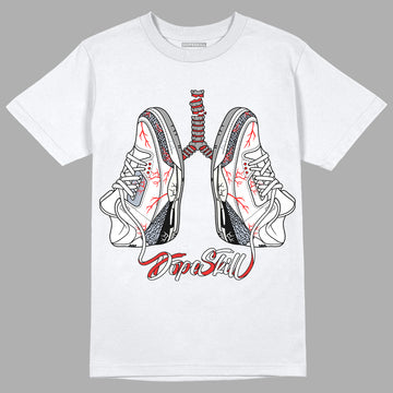 Jordan 3 Retro White Cement Reimagined DopeSkill T-Shirt Breathe Graphic Streetwear - White