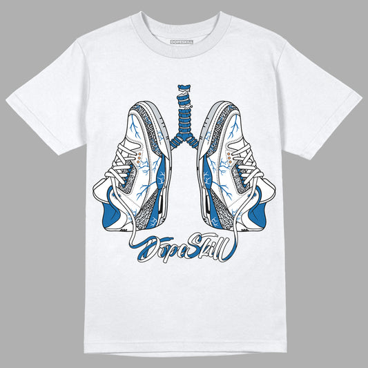 Jordan 3 Retro Wizards DopeSkill T-Shirt Breathe Graphic Streetwear - White