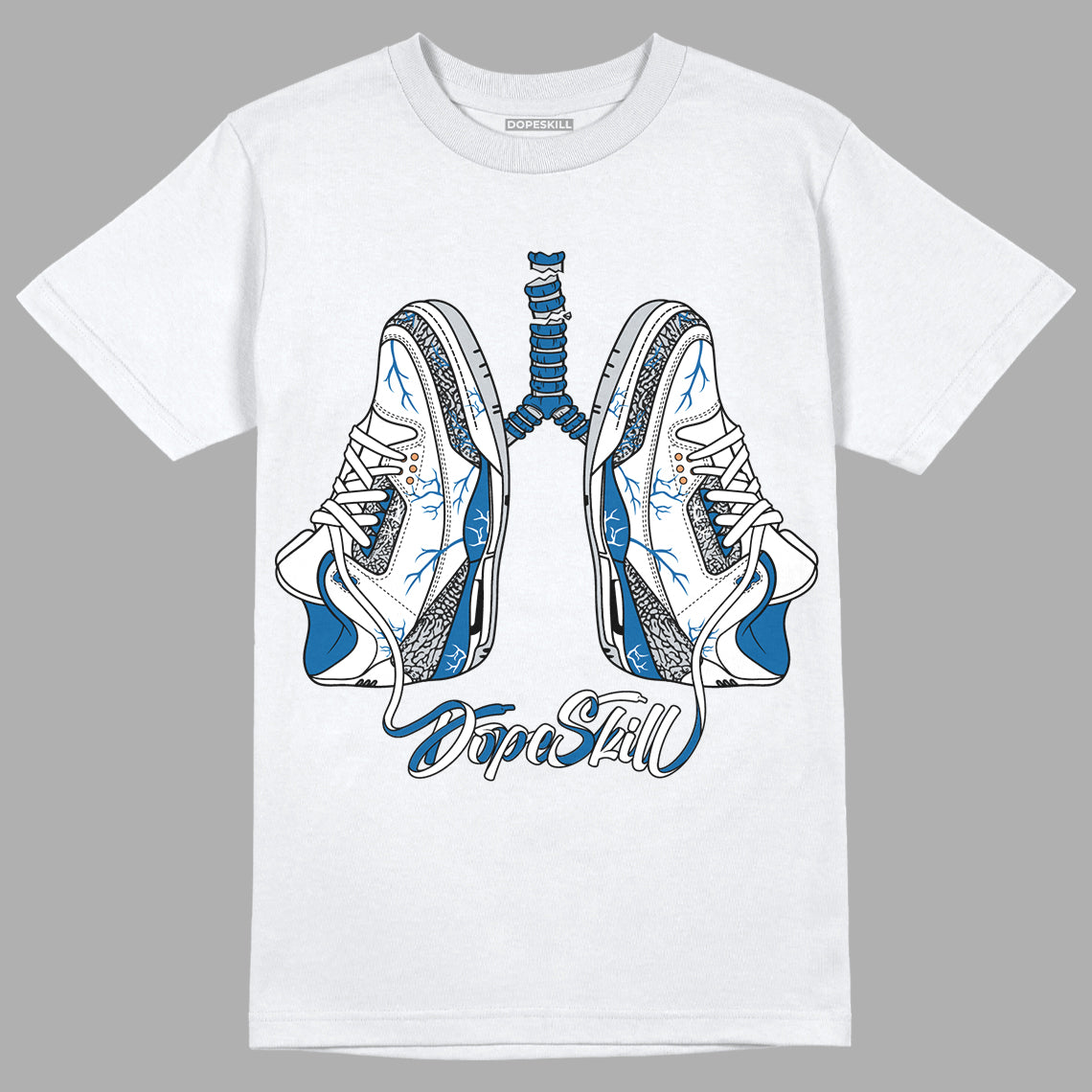 Jordan 3 Retro Wizards DopeSkill T-Shirt Breathe Graphic Streetwear - White