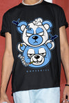 AJ 6 University Blue DopeSkill T-Shirt New Double Bear Graphic