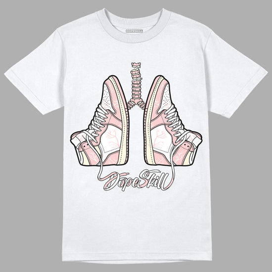 Jordan 1 High OG WMNS Washed Pink DopeSkill T-Shirt Breathe Graphic Streetwear - White