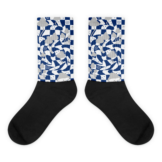 Mushroom Sublimated Socks Match AJ 13 French Blue