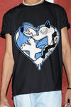 AJ 6 University Blue DopeSkill T-Shirt Heart AJ 6 Graphic