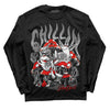 Black Canvas 4s DopeSkill Long Sleeve T-Shirt Chillin Graphic - Black 