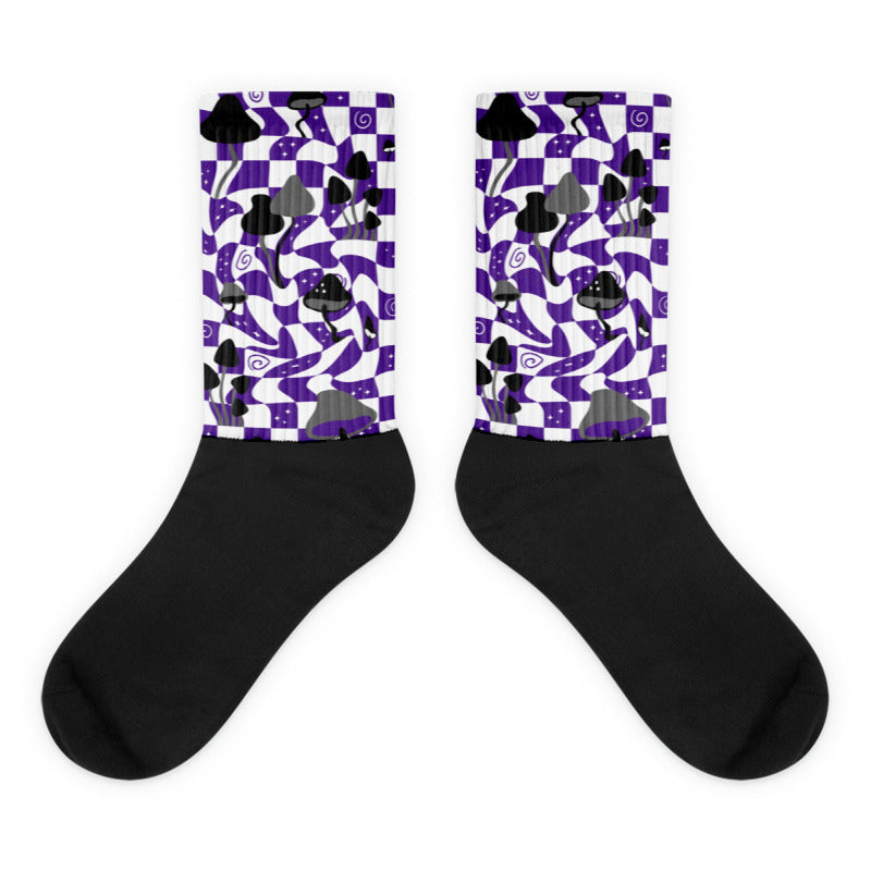 Mushroom Sublimated Socks Match Jordan 3 Dark Iris