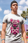 AJ 1 Mid Coral Chalk DopeSkill T-Shirt Leather Bear Graphic