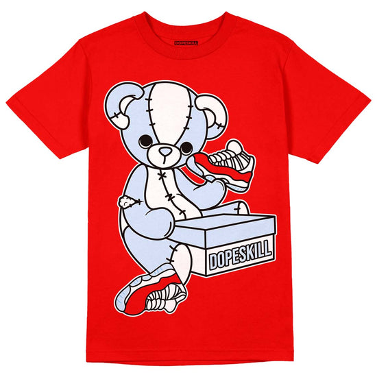 Cherry 11s DopeSkill Varsity Red T-shirt Sneakerhead BEAR Graphic