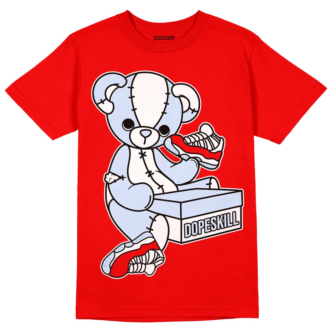 Cherry 11s DopeSkill Varsity Red T-shirt Sneakerhead BEAR Graphic