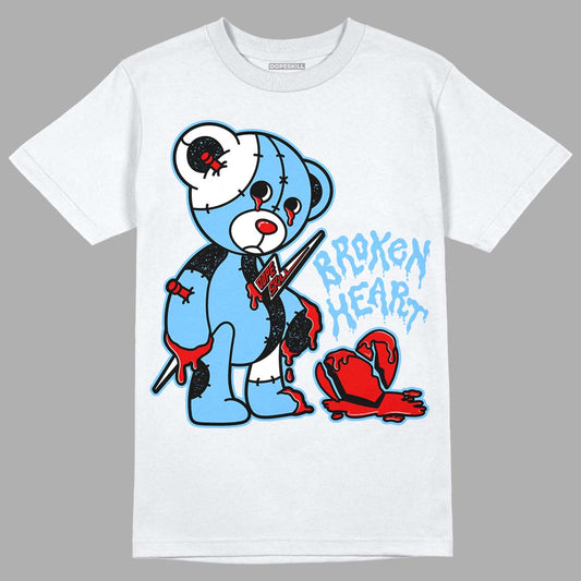 Travis Scott x Jordan 4 Retro 'Cactus Jack' DopeSkill T-Shirt Broken Heart Graphic Streetwear - White 