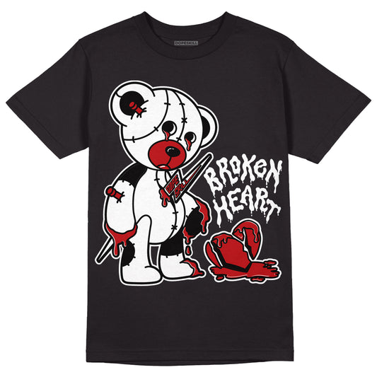 Playoffs 13s DopeSkill T-Shirt Broken Heart Graphic - Black