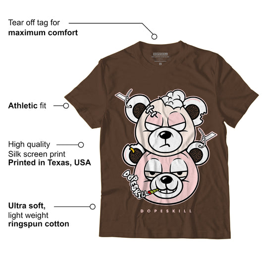 AJ 3 Neapolitan DopeSkill Dark Mocha T-shirt New Double Bear Graphic