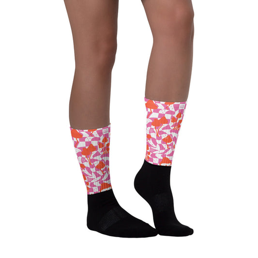 Mushroom Sublimated Socks Match AJ 5 GS Pinksicle