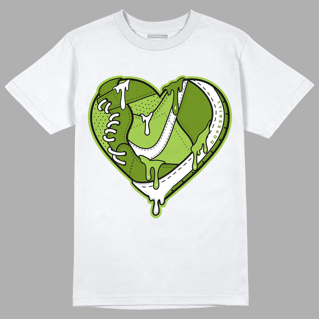 Dunk Low 'Chlorophyll' DopeSkill T-Shirt Heart Jordan 1 Graphic - White 