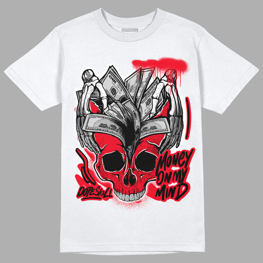 Red Thunder 4s DopeSkill T-Shirt MOMM Skull Graphic