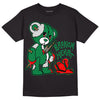 Nike SB x Jordan 4 “Pine Green” DopeSkill T-Shirt Broken Heart Graphic Streetwear - Black