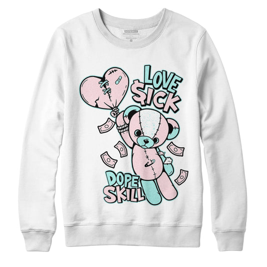 Jordan 5 Easter DopeSkill Sweatshirt Love Sick Graphic - White