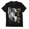 Jordan 5 Jade Horizon DopeSkill T-Shirt Trust God Graphic - Black 