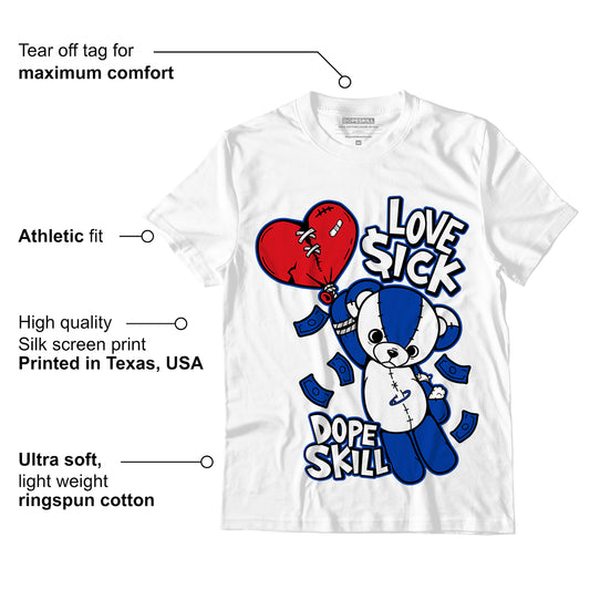 Question Mid Blue Toe DopeSkill T-Shirt Love Sick Graphic