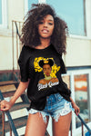 AJ 13 Del Sol DopeSkill T-Shirt Black Queen Graphic
