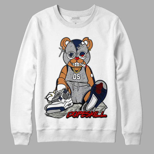 Midnight Navy 4s DopeSkill Sweatshirt Greatest Graphic - White