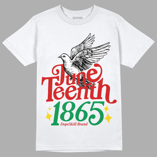 Black History Collection DopeSkill T-Shirt Juneteenth 1865 Graphic - White