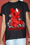 AJ 9 Chile Red DopeSkill T-Shirt MOMM Bear Graphic