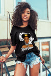 AJ 12 Playoffs DopeSkill T-Shirt Black Queen Graphic