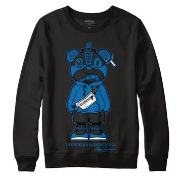 AJ 1 Dark Marina Blue DopeSkill Sweatshirt Sneaker Bear Graphic