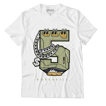 Jordan 5 Jade Horizon DopeSkill T-Shirt No.5 Graphic - White 