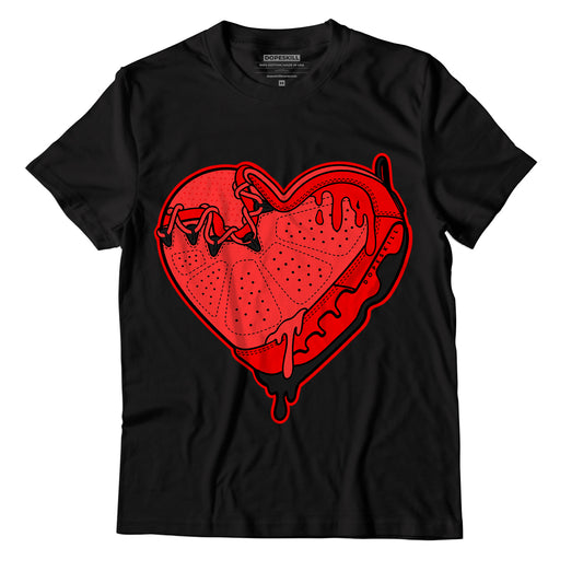 AJ 9 Chile Red DopeSkill T-Shirt Heart AJ 9 Graphic