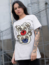 AJ 4 Sail Canvas DopeSkill T-Shirt New Double Bear Graphic