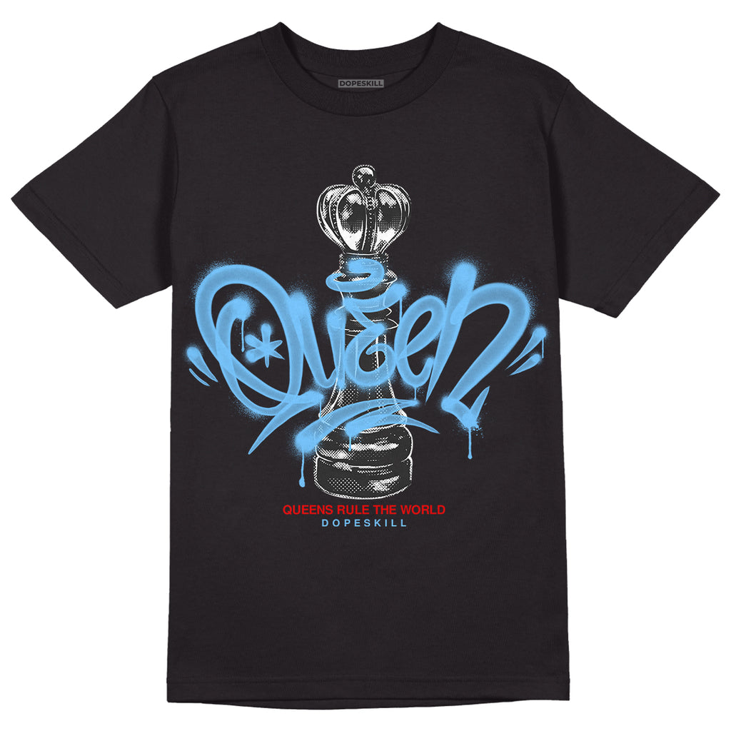 Travis Scott x Jordan 4 Retro 'Cactus Jack' DopeSkill T-Shirt Queen Chess Graphic Streetwear - Black