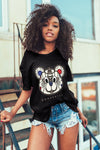 AJ 4 Sail Canvas DopeSkill T-Shirt SNK Bear Graphic