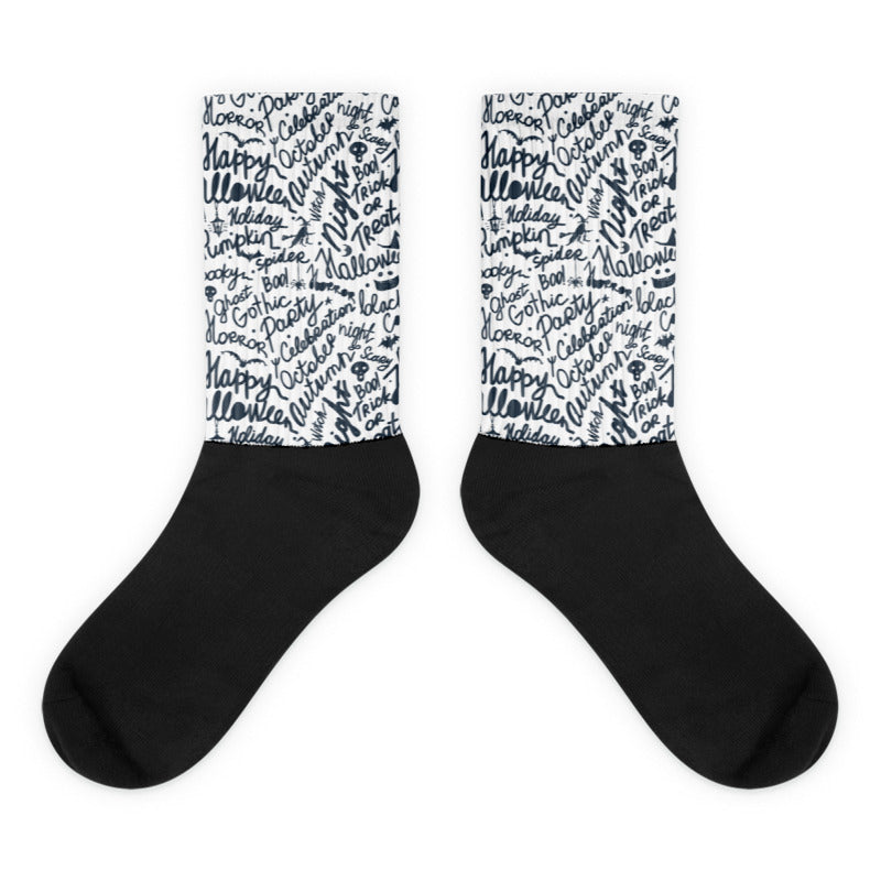 Halloween Sublimated Socks Match Jordan 6 Midnight Navy