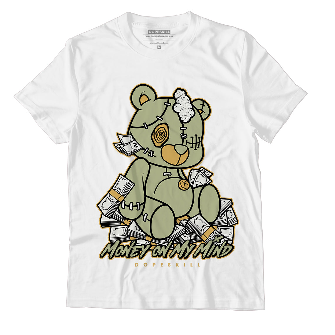 Jordan 5 Jade Horizon DopeSkill T-Shirt MOMM Bear Graphic - White 