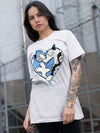 AJ 6 University Blue DopeSkill T-Shirt Heart AJ 6 Graphic