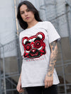 AJ 1 Low Bred Toe DopeSkill T-Shirt Robo Bear Graphic