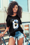 AJ 6 University Blue DopeSkill T-Shirt Number No.6 Graphic