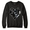 Black Metallic Chrome 6s DopeSkill Sweatshirt Heart Jordan 6 Graphic - Black