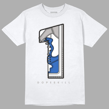 True Blue 1s DopeSkill T-Shirt No.1 Graphic - White