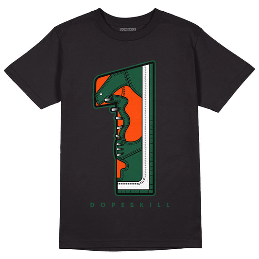 Dunk Low Team Dark Green Orange DopeSkill T-Shirt No.1 Graphic - Black