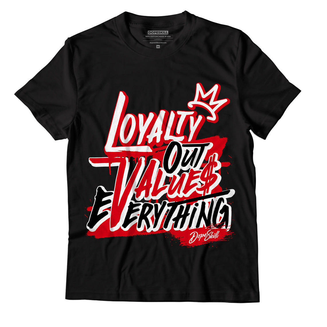 Jordan 1 Heritage DopeSkill T-Shirt LOVE Graphic - Black