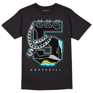 Aqua 5s DopeSkill T-Shirt No.5 Graphic - Black