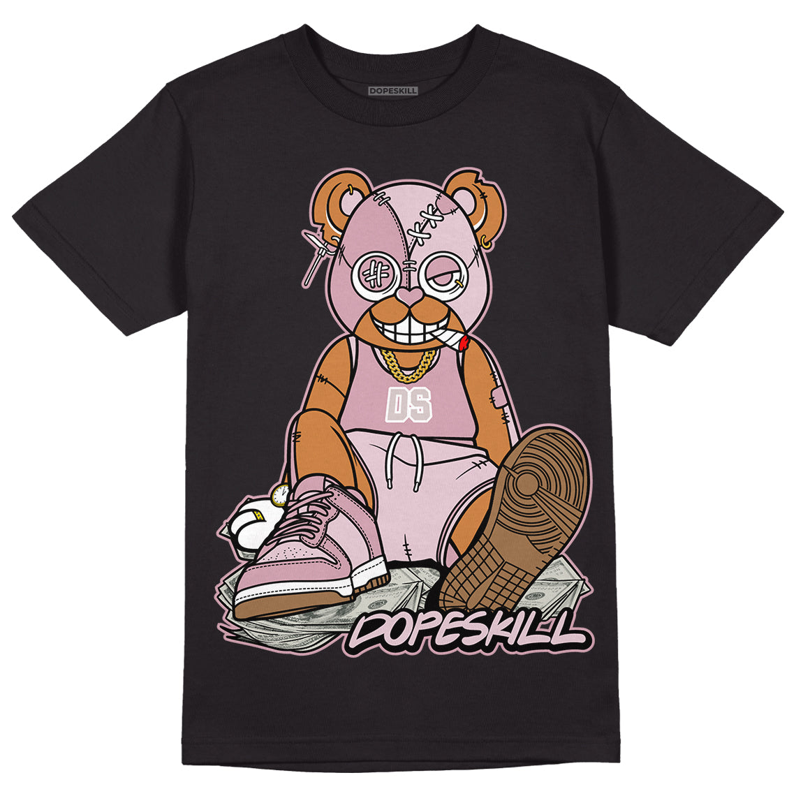 Dunk Low Teddy Bear Pink DopeSkill T-Shirt Greatest Graphic - Black 